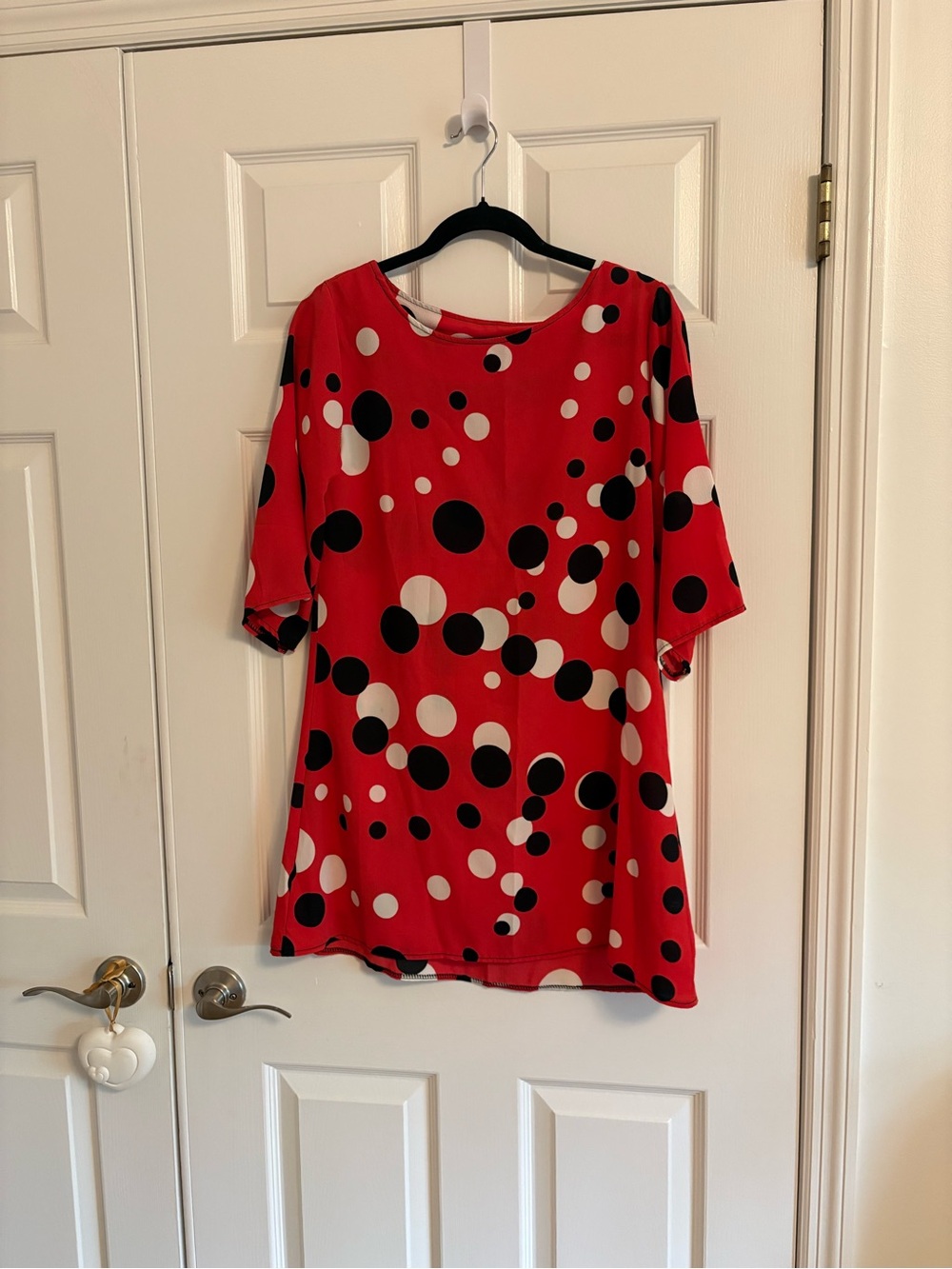 Red Polka Dot Women's Tunic Top